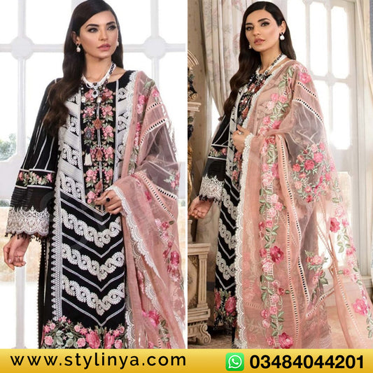 CRIMSON Embroidered Unstitched Dhanak 3Pc Suit - SL1001