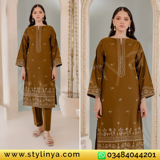 Batik Embroidered Unstitched Dhanak 2Pc Suit - SL1002