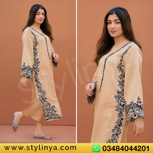 Larobe Embroidered Unstitched Dhanak 2Pc Suit - SL1013