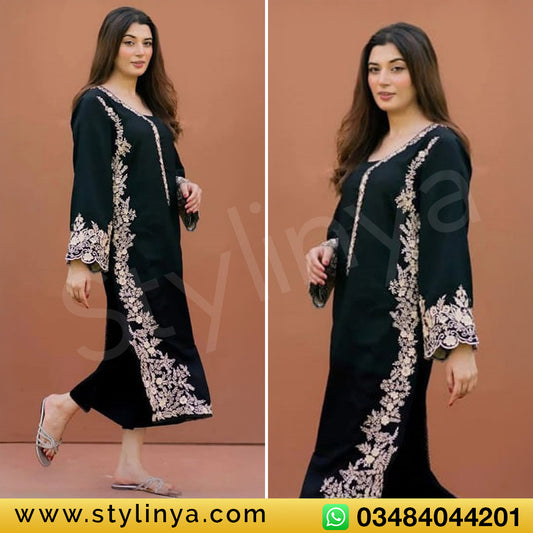 Larobe Embroidered Unstitched Dhanak 2Pc Suit - SL1014