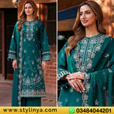 FARASHA Embroidered Unstitched Dhanak 3Pc Suit - SL1001