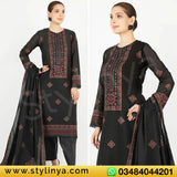 BAREEZE Embroidered Unstitched Dhanak 3Pc Suit - SL1001