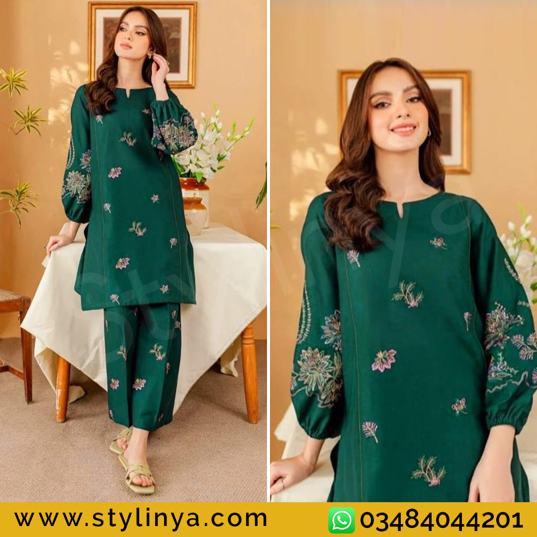 Batik Embroidered Unstitched Dhanak 2Pc Suit - SL1001