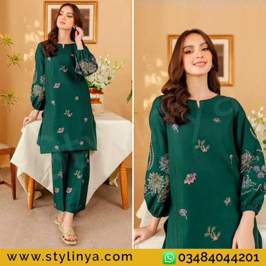 Batik Embroidered Unstitched Dhanak 2Pc Suit - SL1001