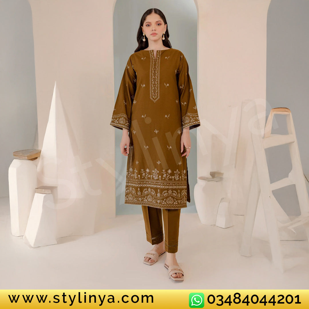 Batik Embroidered Unstitched Dhanak 2Pc Suit - SL1002