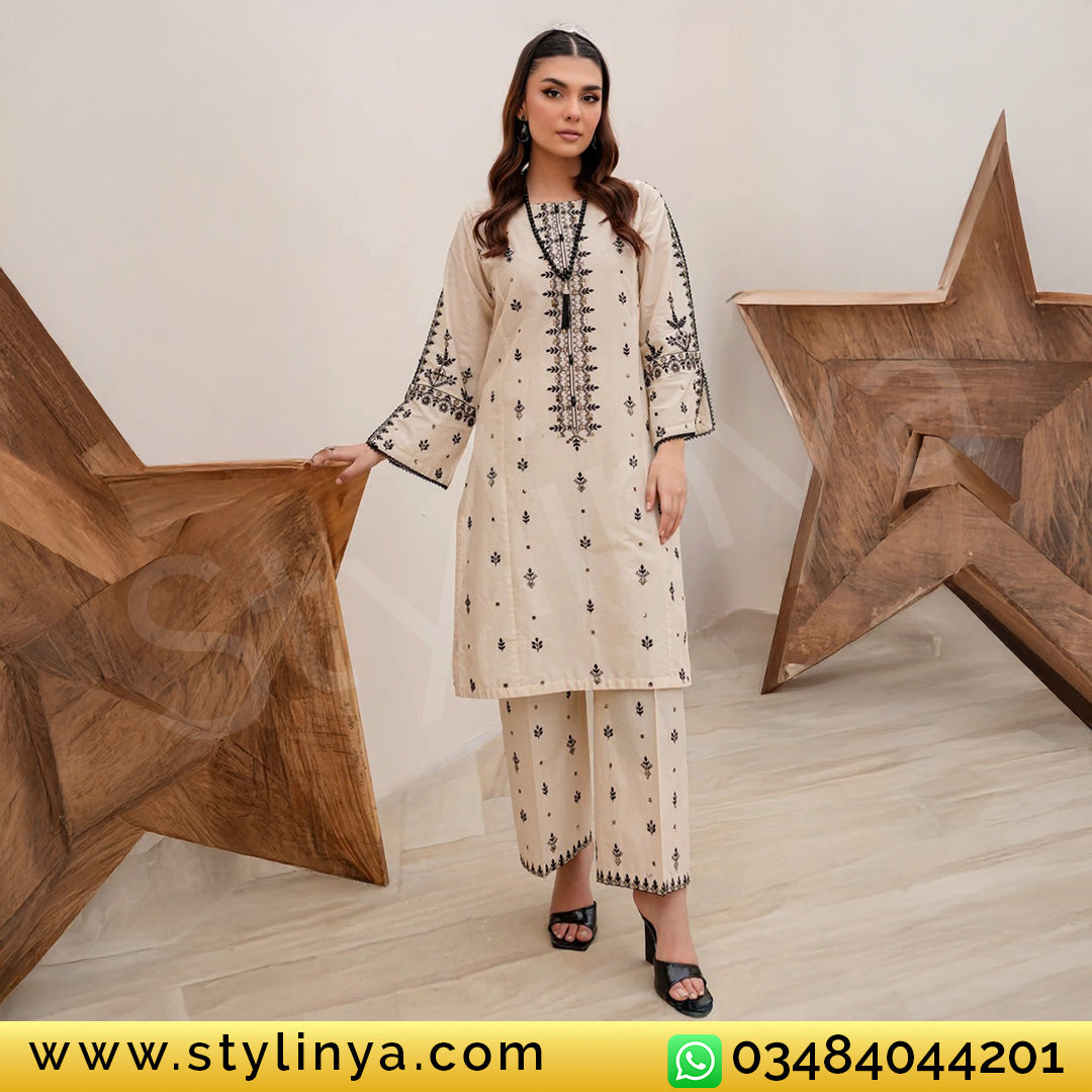 Zara Shahjahan Embroidered Unstitched Dhanak 2Pc Suit - SL1004