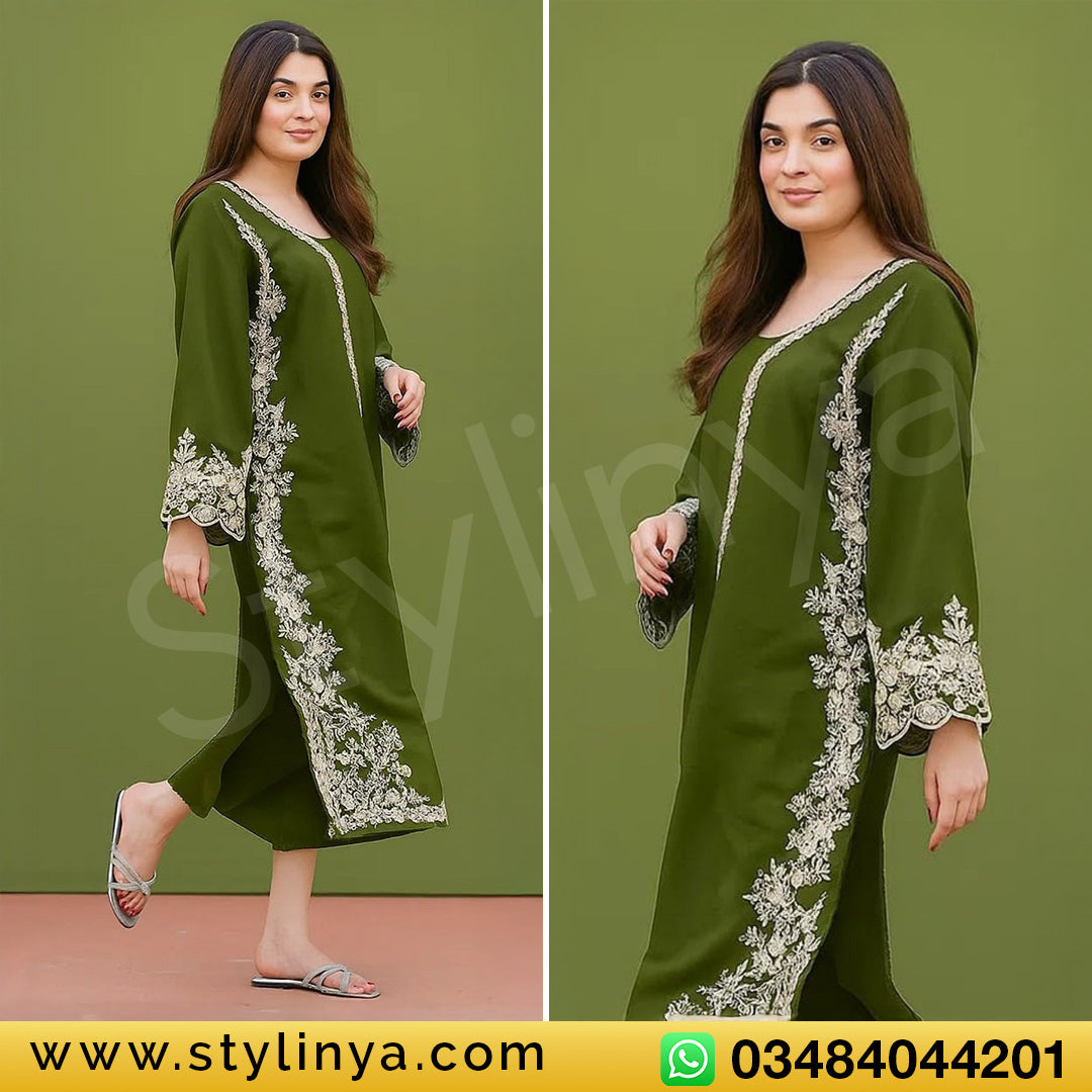 Larobe Embroidered Unstitched Dhanak 2Pc Suit - SL1011