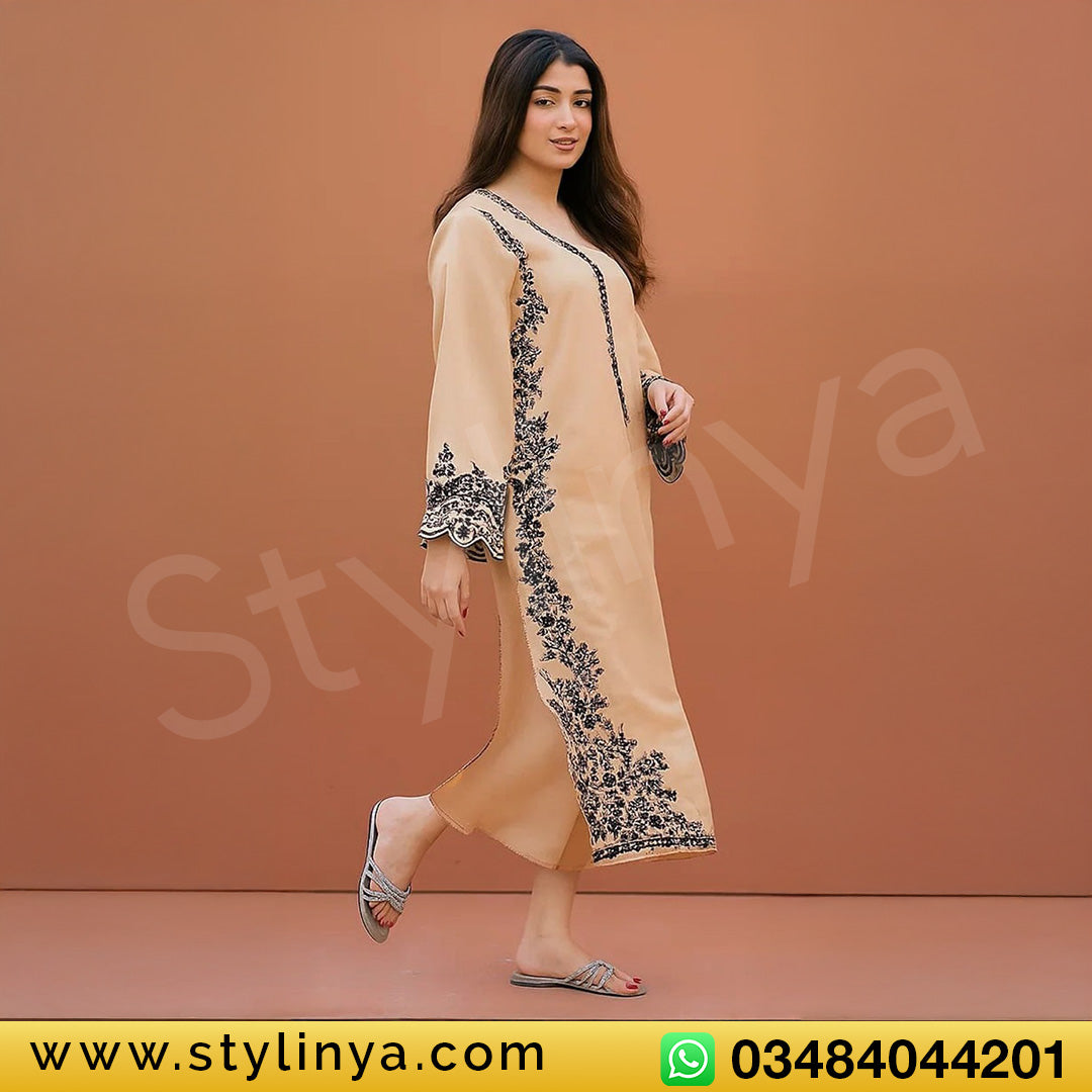 Larobe Embroidered Unstitched Dhanak 2Pc Suit - SL1013
