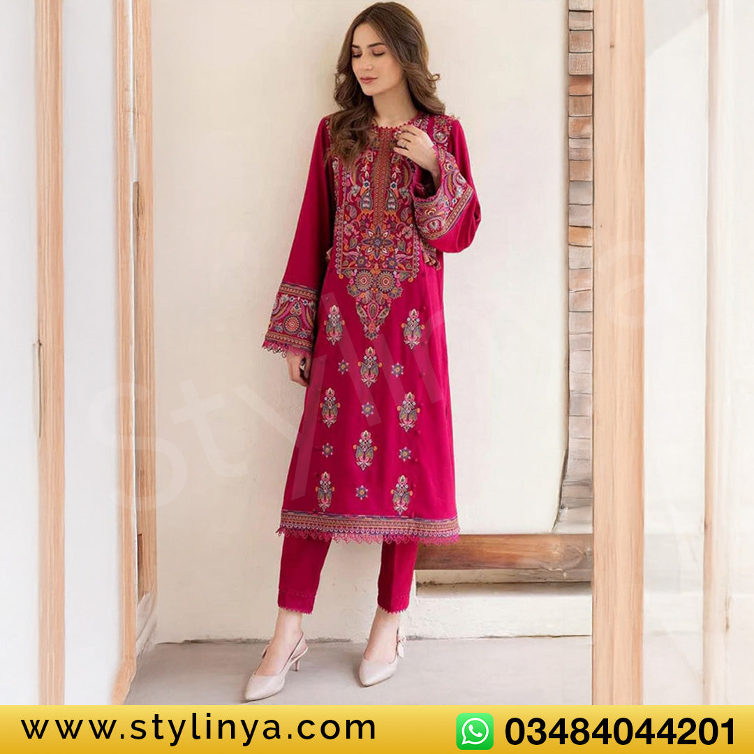 BATIK Embroidered Unstitched Dhanak 2Pc Suit - SL1015