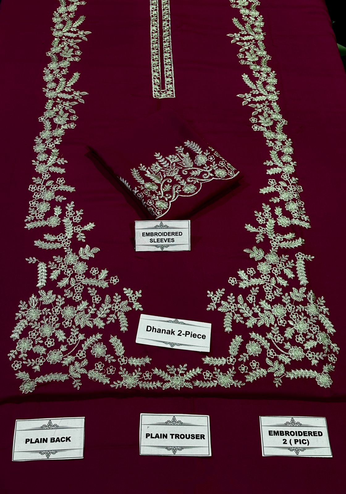 Larobe Embroidered Unstitched Dhanak 2Pc Suit - SL1009