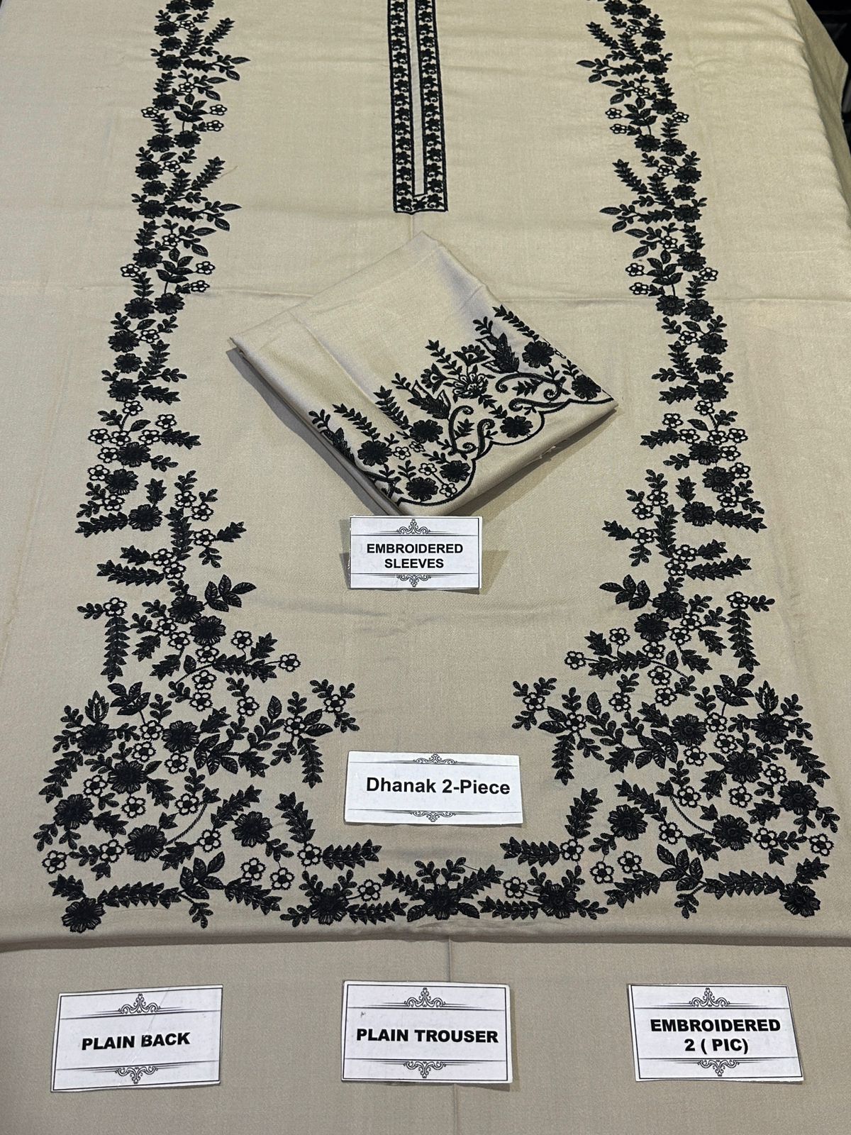 Larobe Embroidered Unstitched Dhanak 2Pc Suit - SL1013