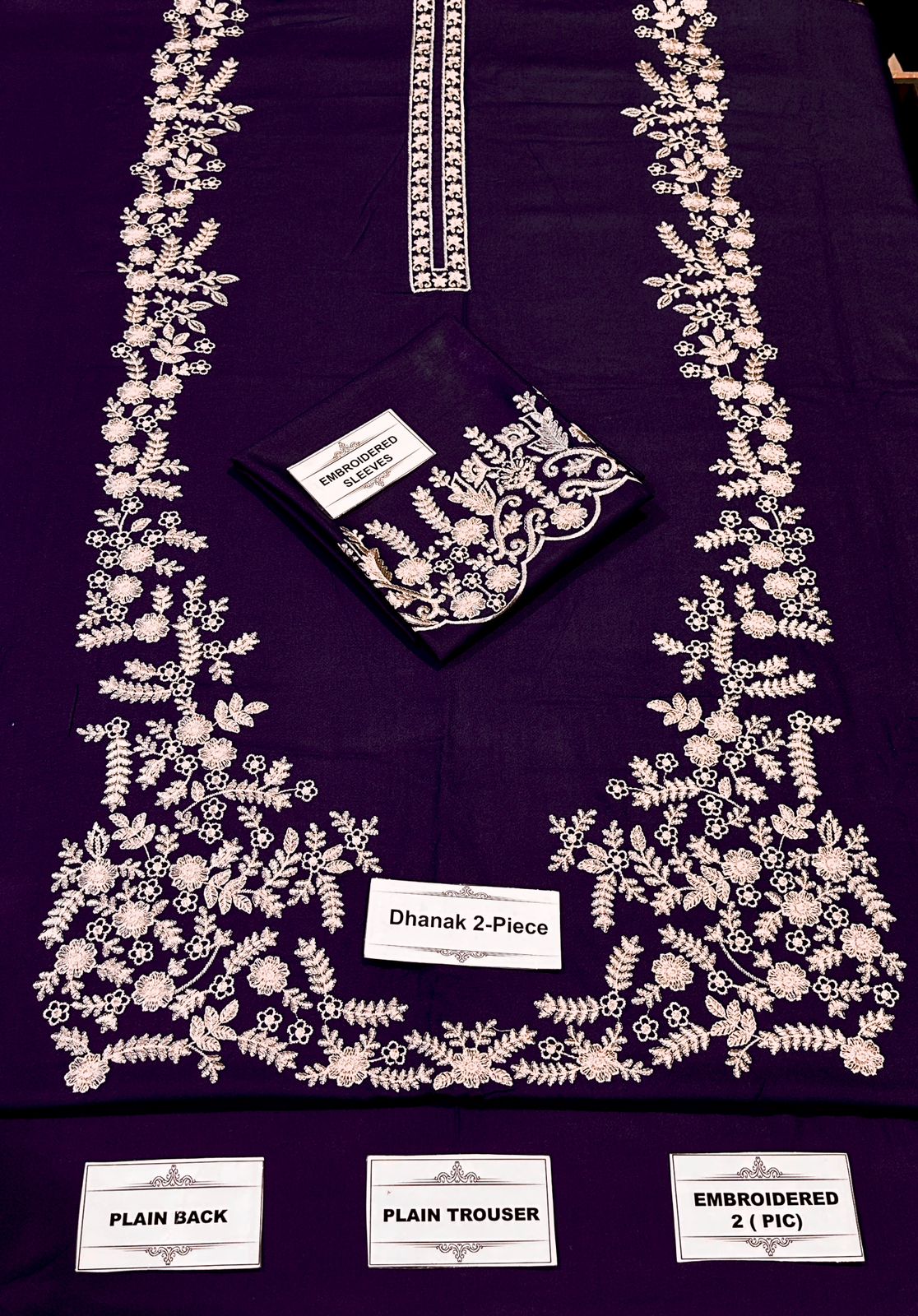 Larobe Embroidered Unstitched Dhanak 2Pc Suit - SL1010