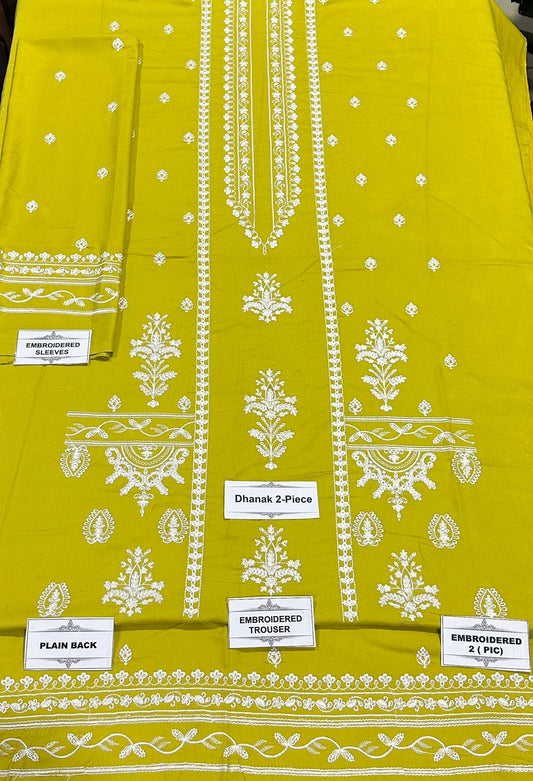 URGE Embroidered Unstitched Dhanak 2Pc Suit - SL1006