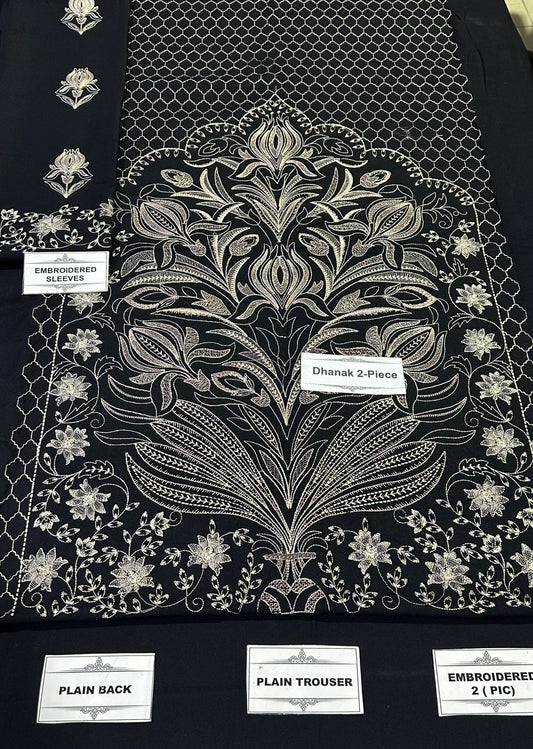 BAREEZE Embroidered Unstitched Dhanak 2Pc Suit - SL1007