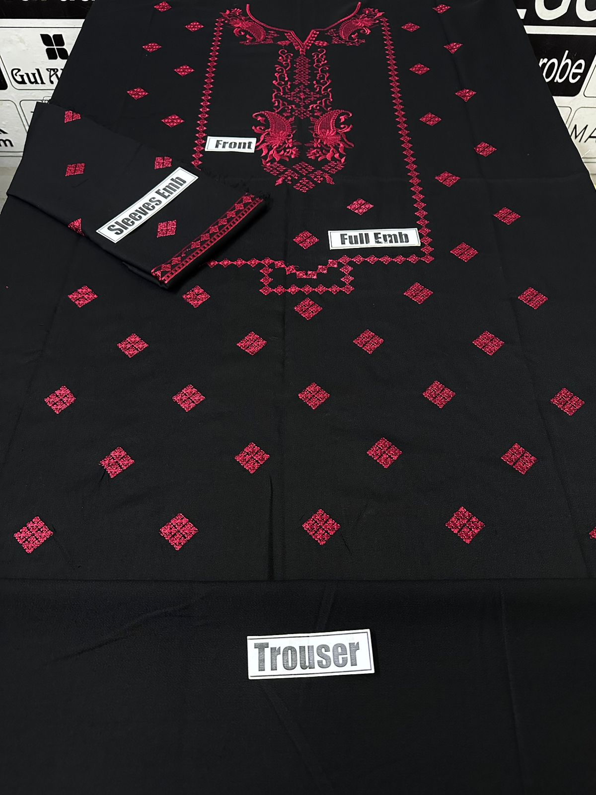 Zara Shahjahan Embroidered Unstitched Dhanak 2Pc Suit - SL1003