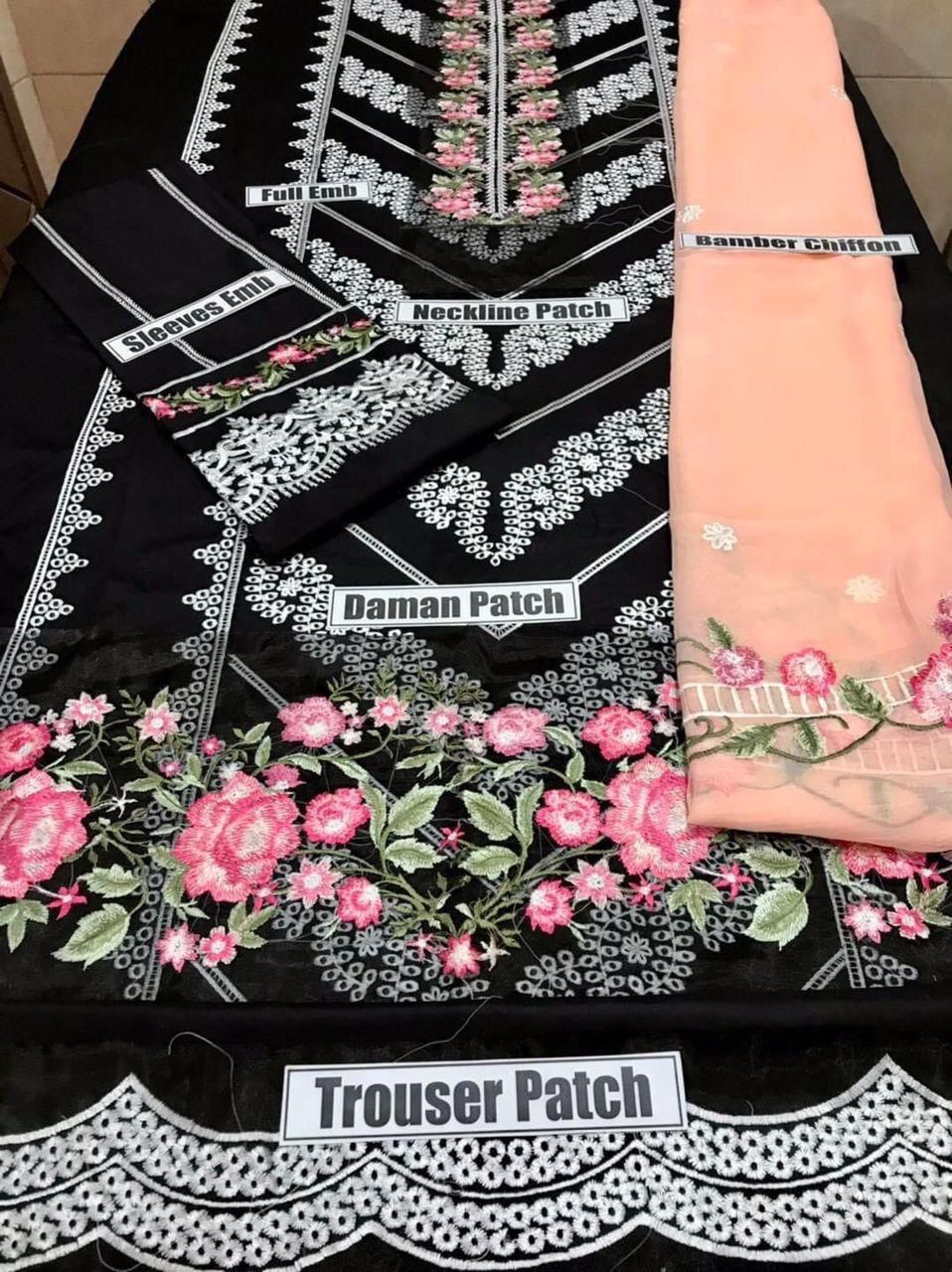 CRIMSON Embroidered Unstitched Dhanak 3Pc Suit - SL1001