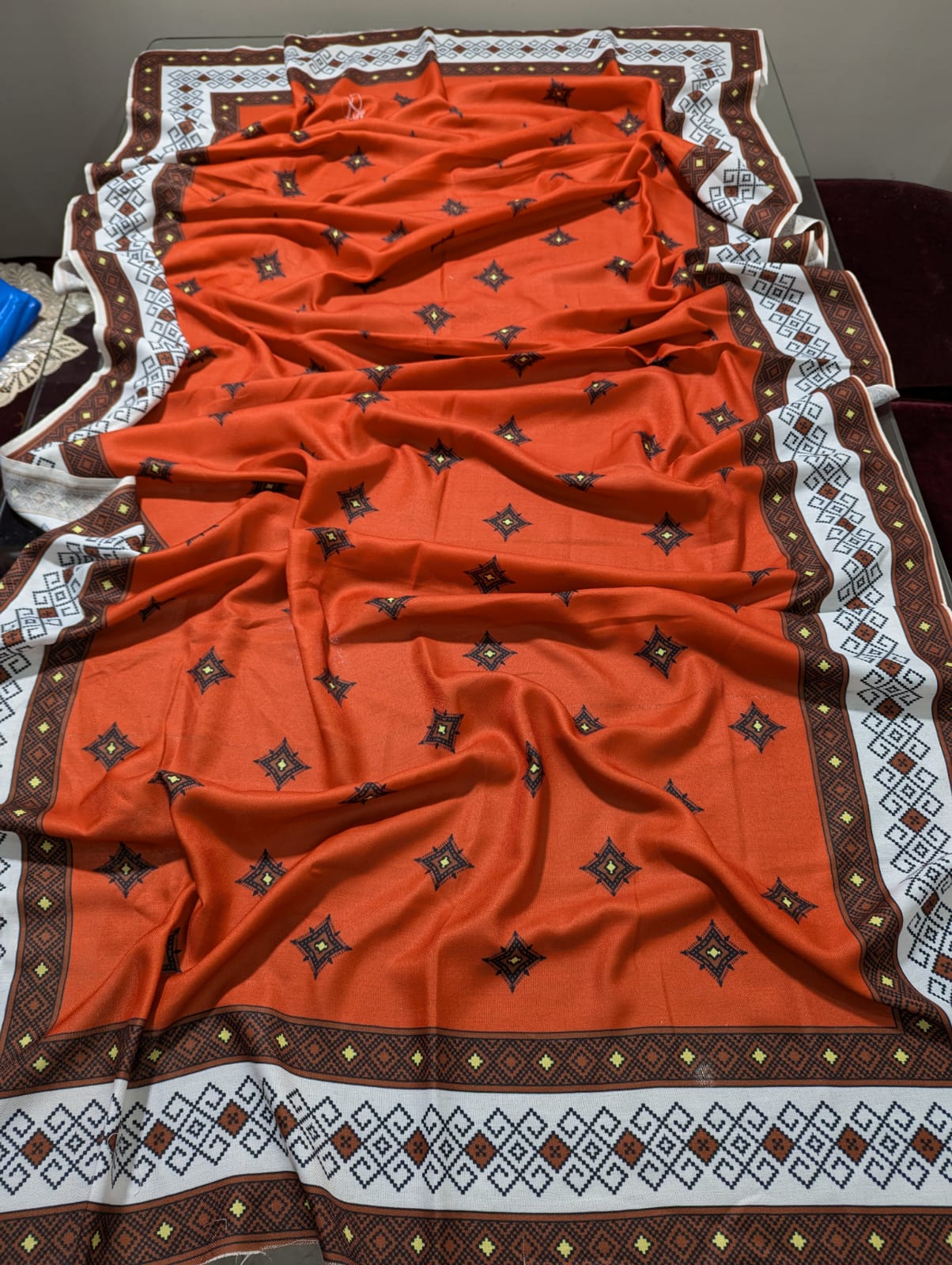 Jazmin Embroidered Unstitched Dhanak 3Pc Suit - SL1001