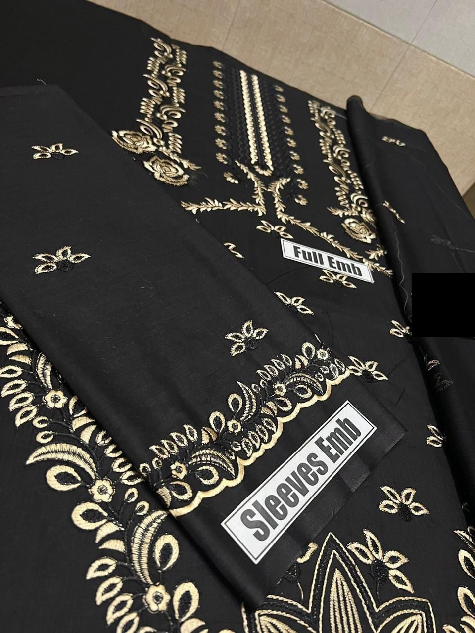 Khaadi Embroidered Unstitched Dhanak 3Pc Suit - SL1001