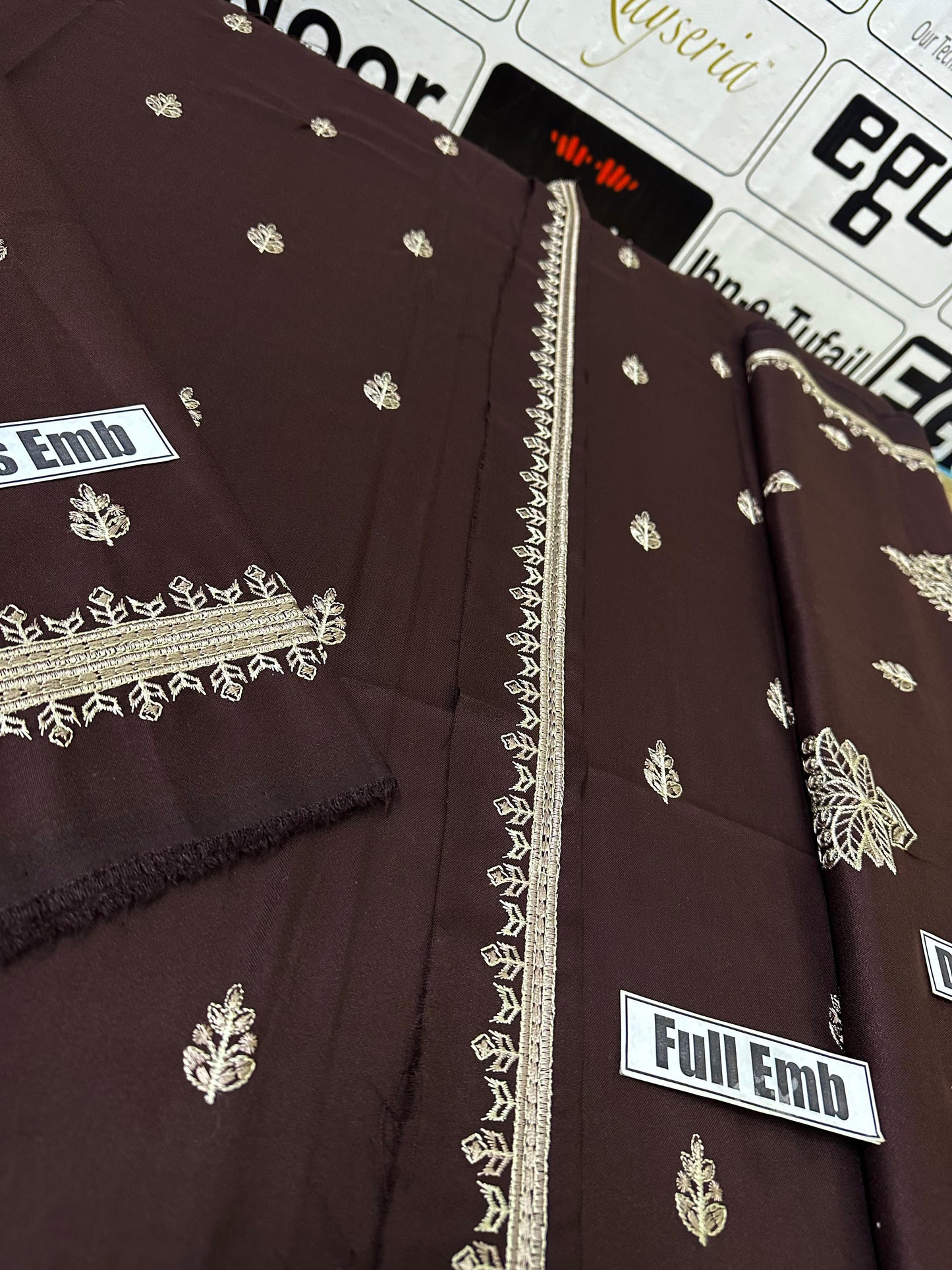 Kayseria Embroidered Unstitched Dhanak 3Pc Suit - SL1001