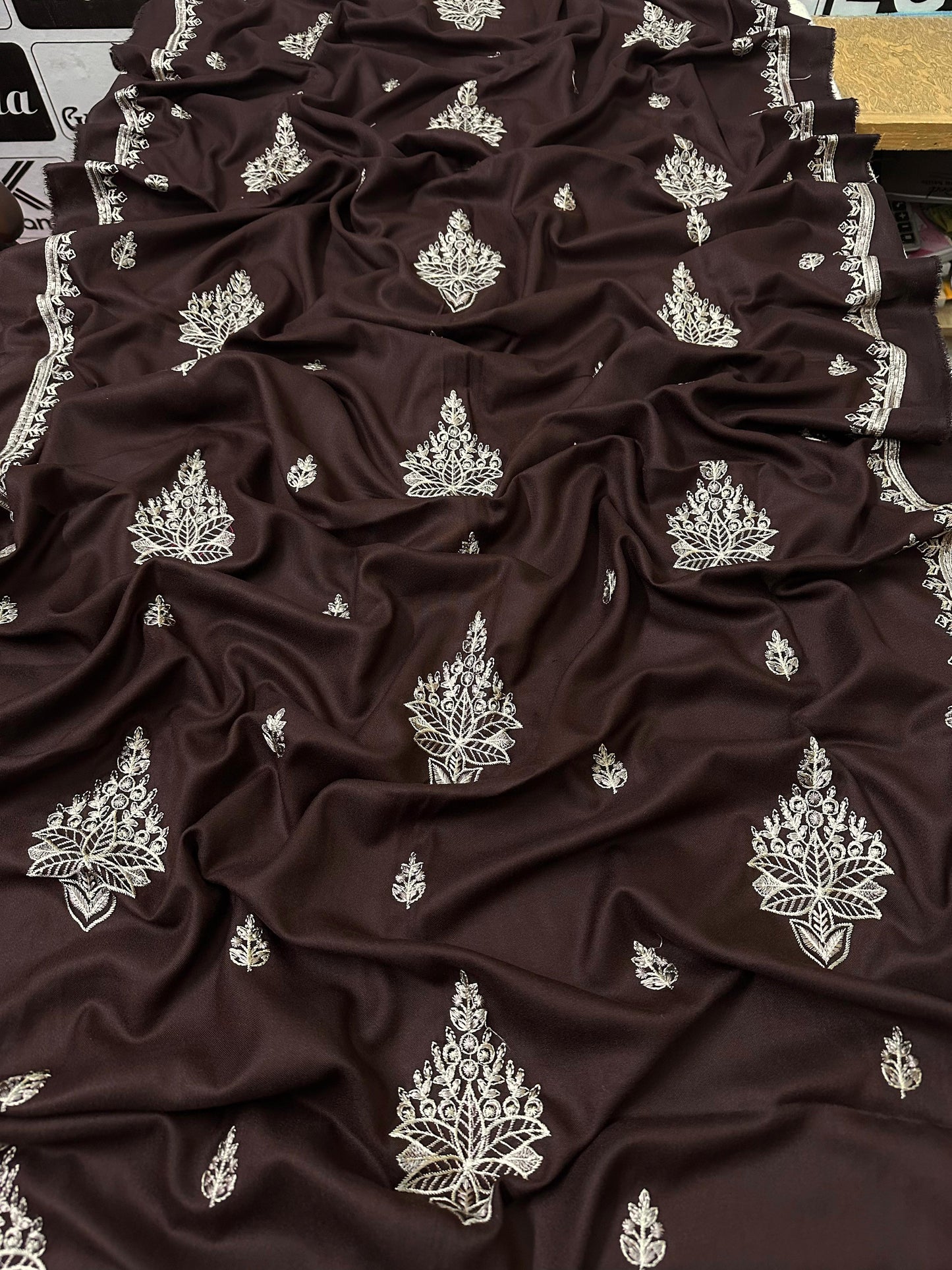 Kayseria Embroidered Unstitched Dhanak 3Pc Suit - SL1001