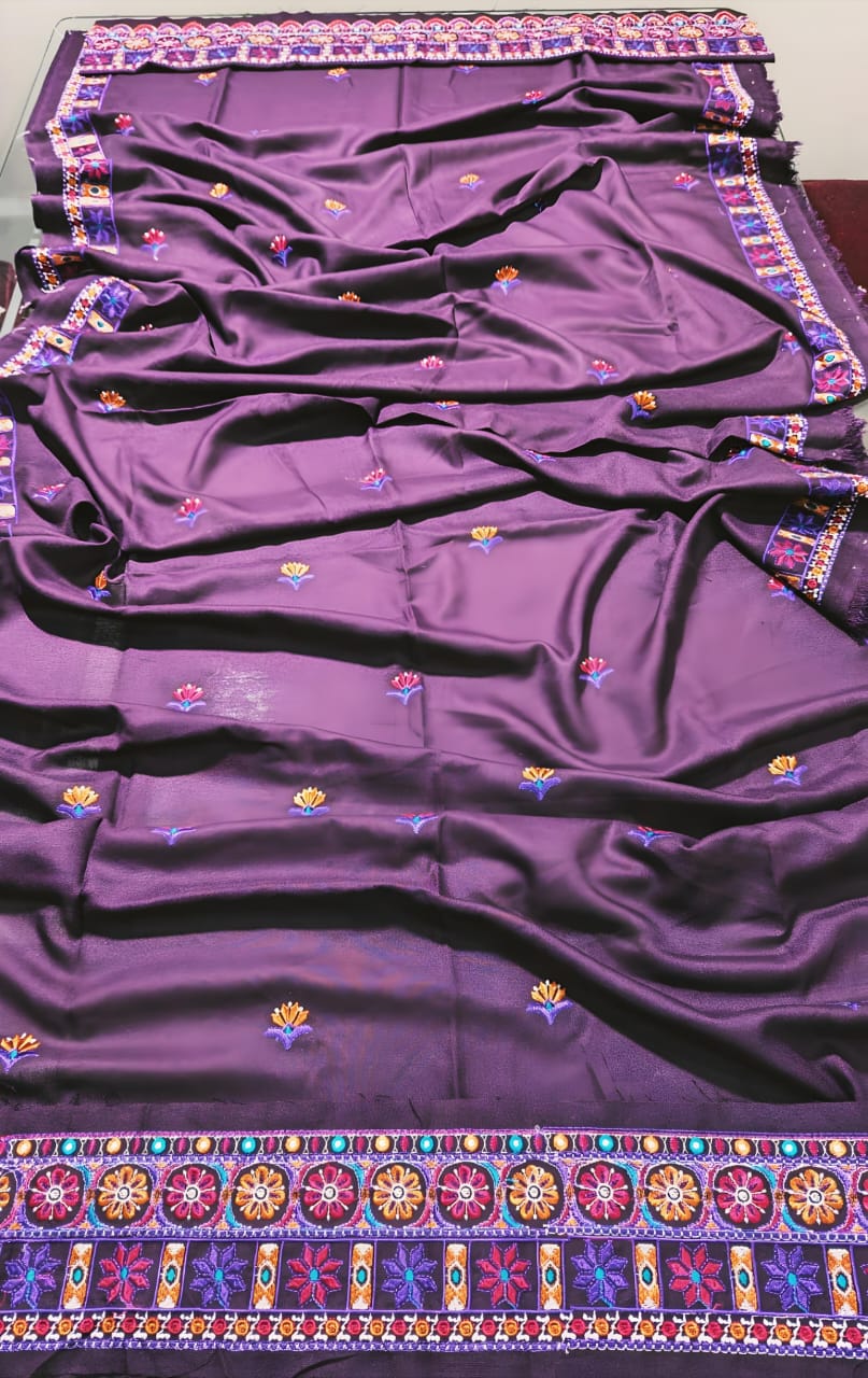 BAREEZE Embroidered Unstitched Dhanak 3Pc Suit - SL1001