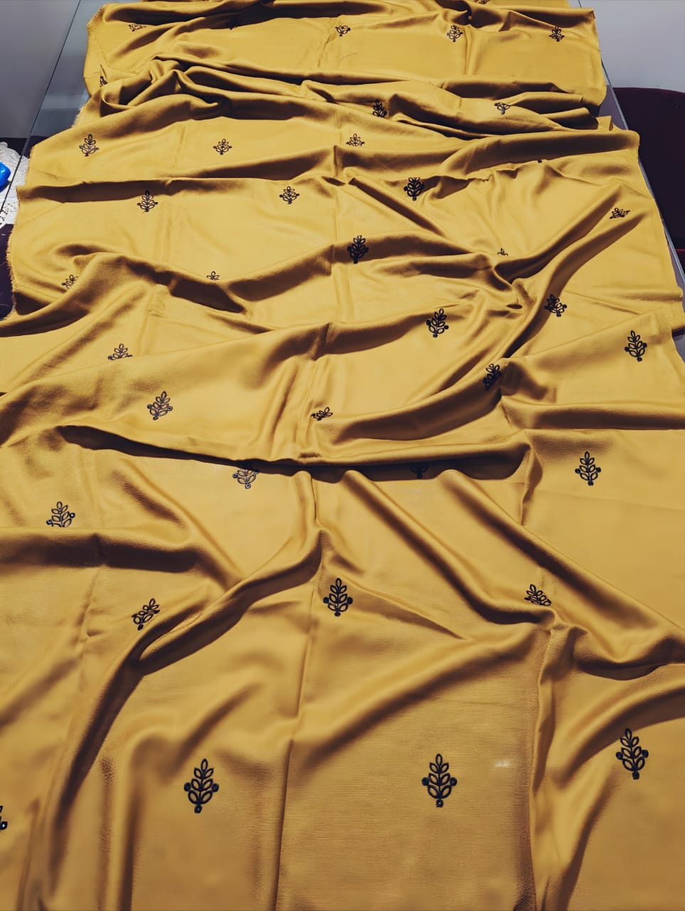 URGE Embroidered Unstitched Dhanak 3Pc Suit - SL1001