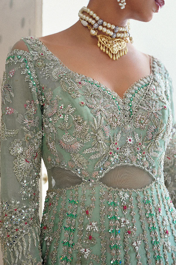 Suffuse by Sana Yasir White Chiffon Bridal Dress Wedding Edition