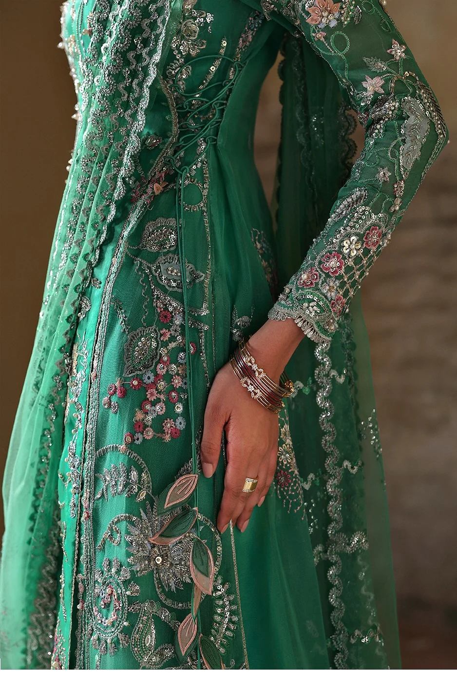 Soraya Lumene Embroidered Organza 3Pc Suit - Maristella