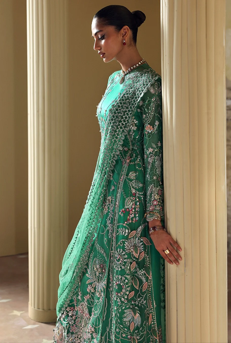 Soraya Lumene Embroidered Organza 3Pc Suit - Maristella