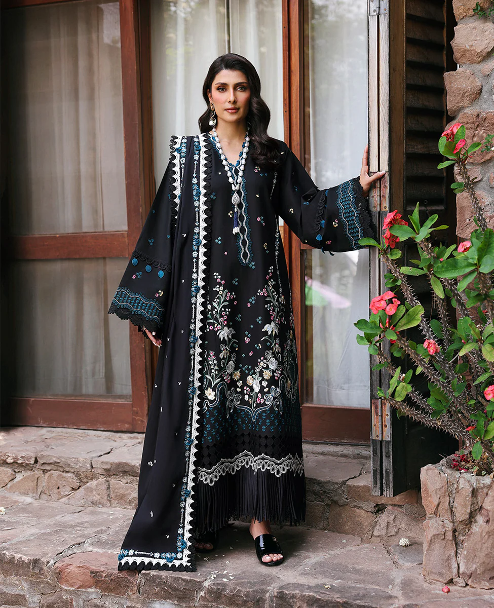 Republic Black Luxury Lawn Collection Replica