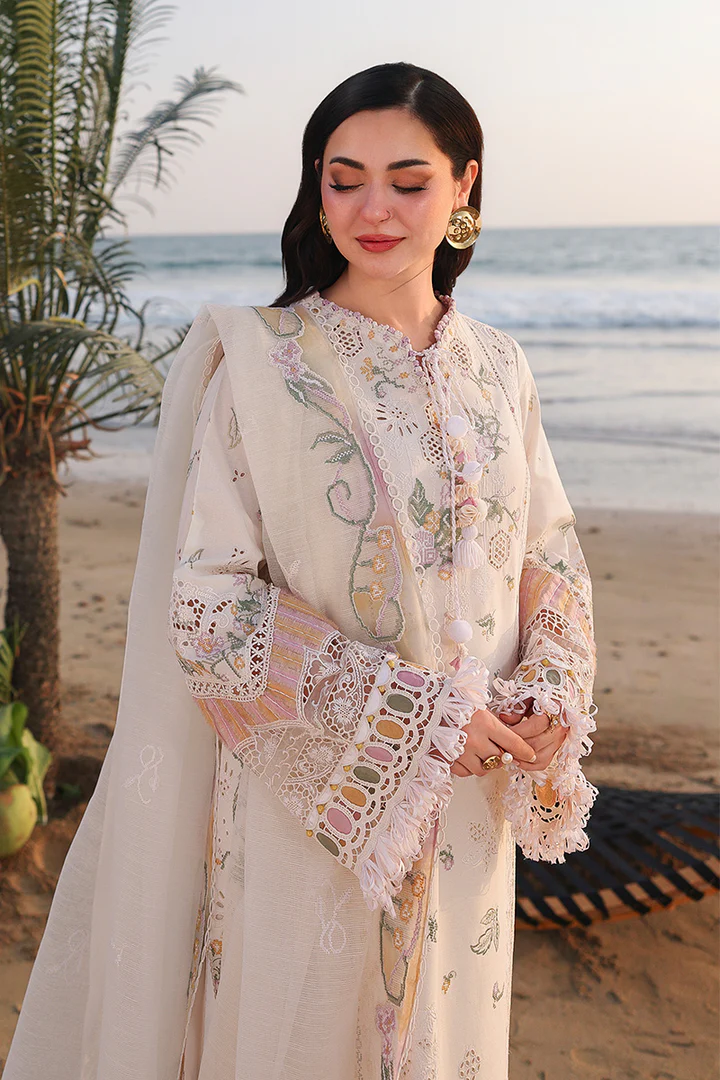 Qalamkar Sahil Luxury Lawn Embroidered 3 Piece suit