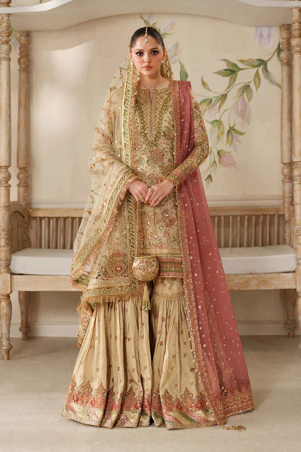 Baroque Chantelle Embroidered Net Unstitched 3Pc