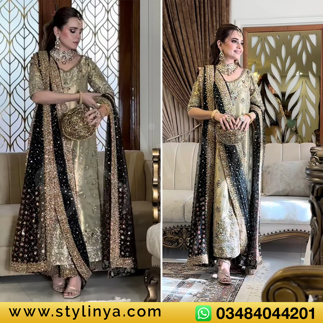 Haris Shakeel Luxury Myssory Embroidered 3 Piece Unstitched