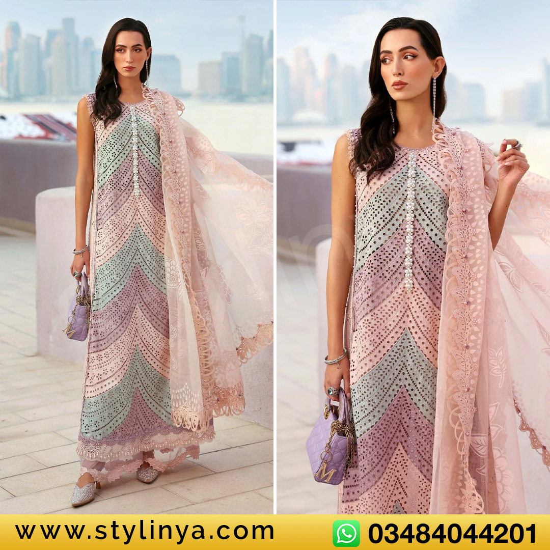 Maria.B Luxury Lawn Unstitched Embroidered 3Pc Suit