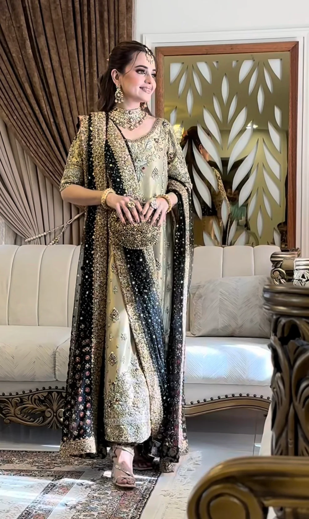 Haris Shakeel Luxury Myssory Embroidered 3 Piece Unstitched