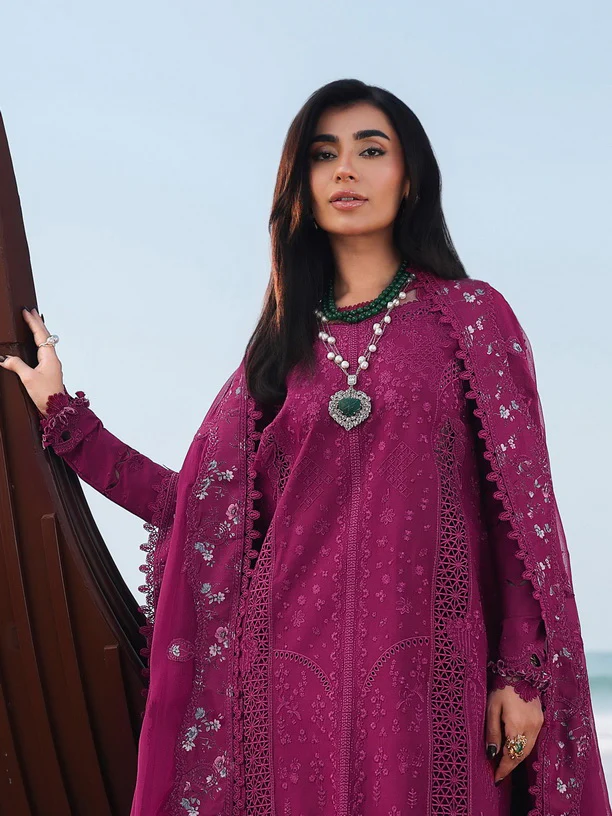 Qalamkar Sahil Embroidered Luxury Lawn Unstitched 3Pc