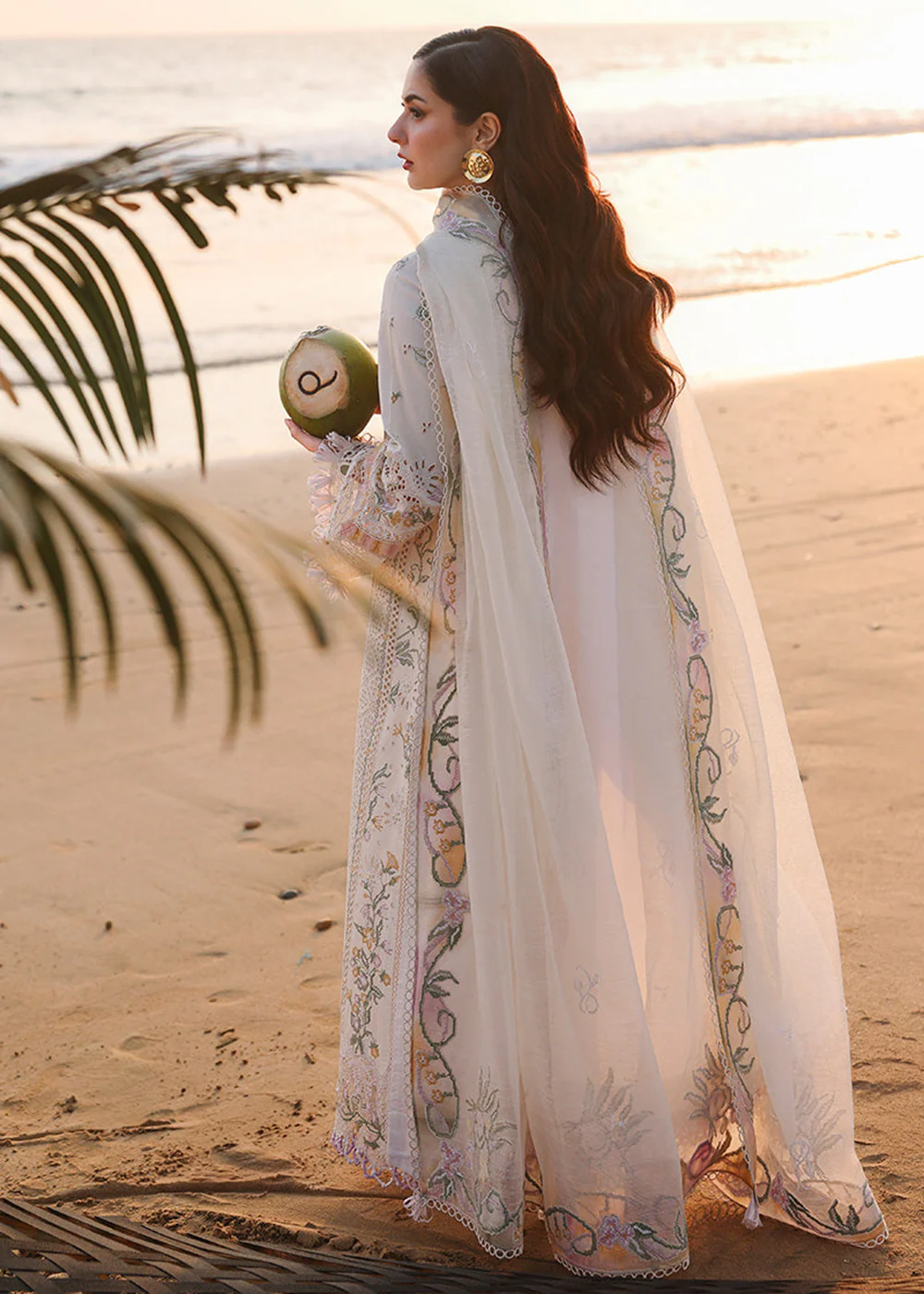 Qalamkar Sahil Luxury Lawn Embroidered 3 Piece suit