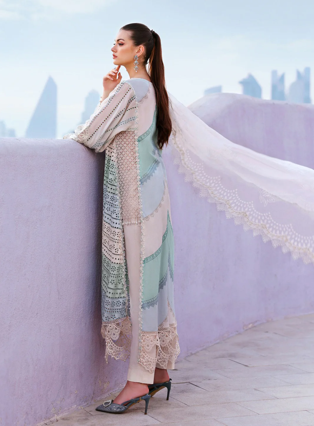 Maria.B Luxury Lawn Chikenkari Unstitched Embroidered 3Pc Suit